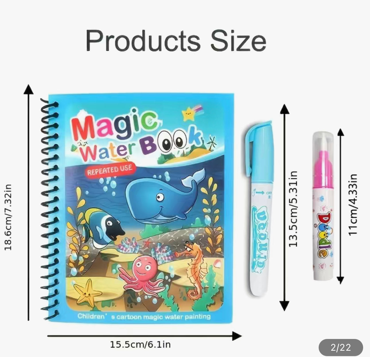 Libro de dibujo de agua mágica