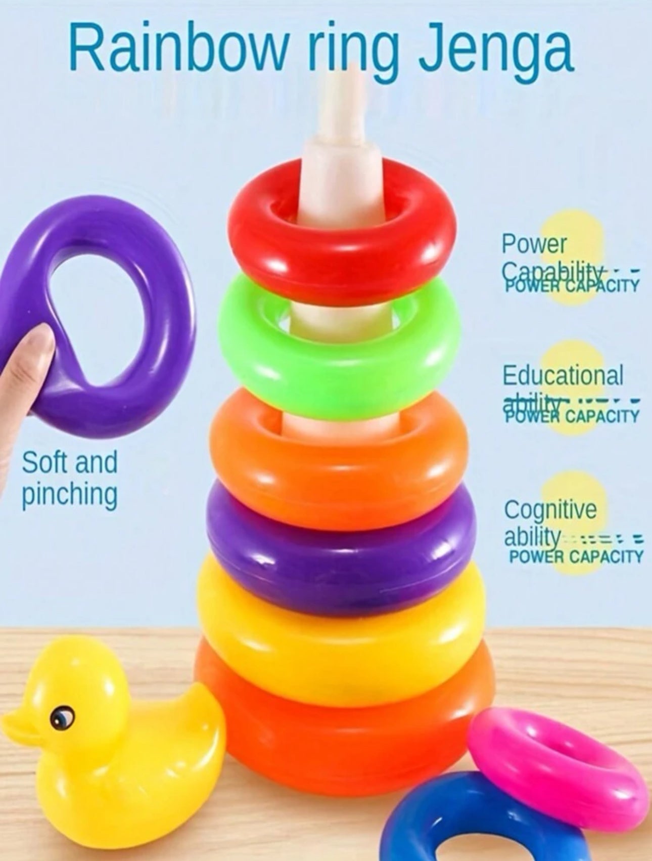 Rainbow Duck Stack Tower