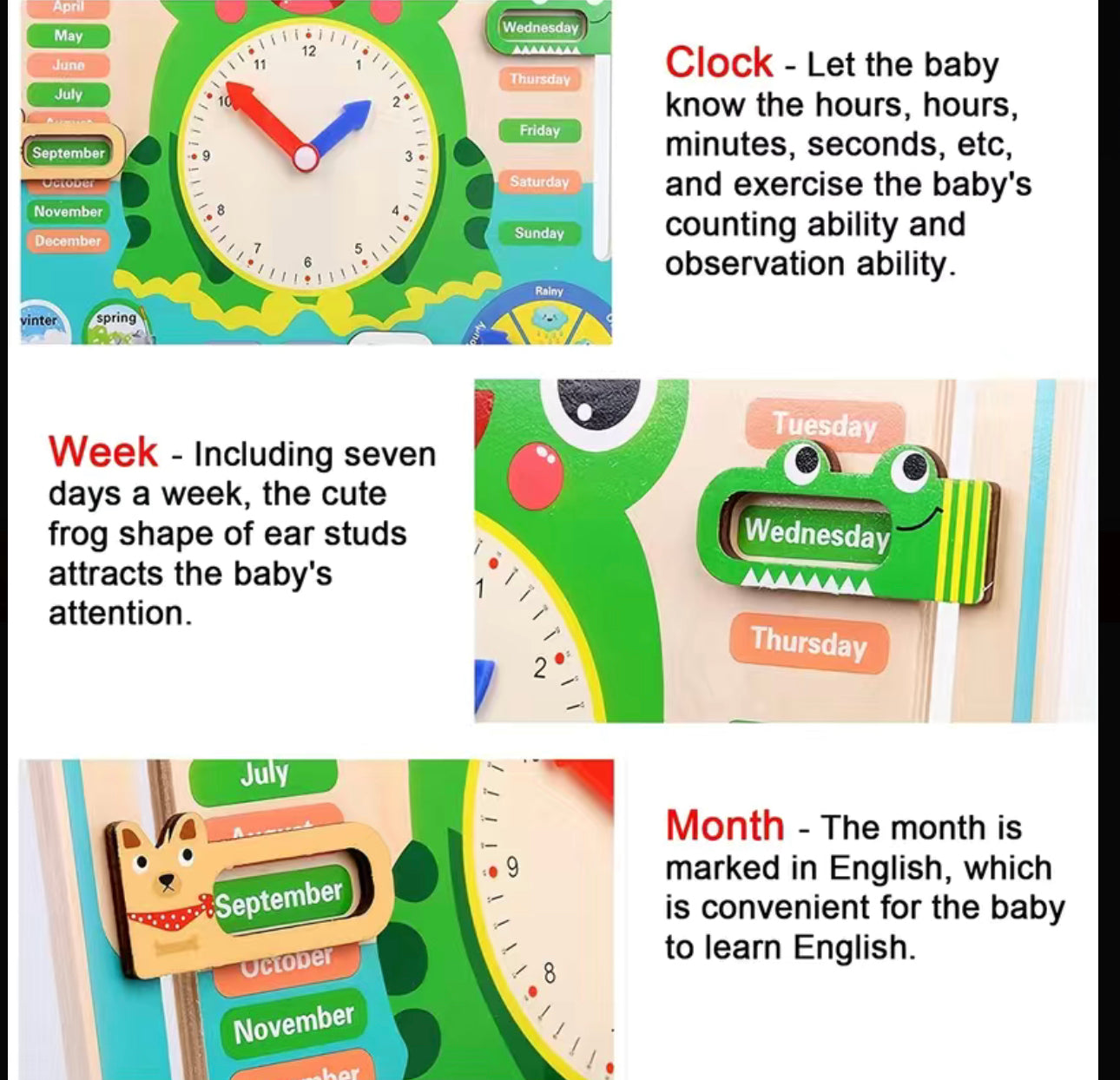 Educational Clock For Kids