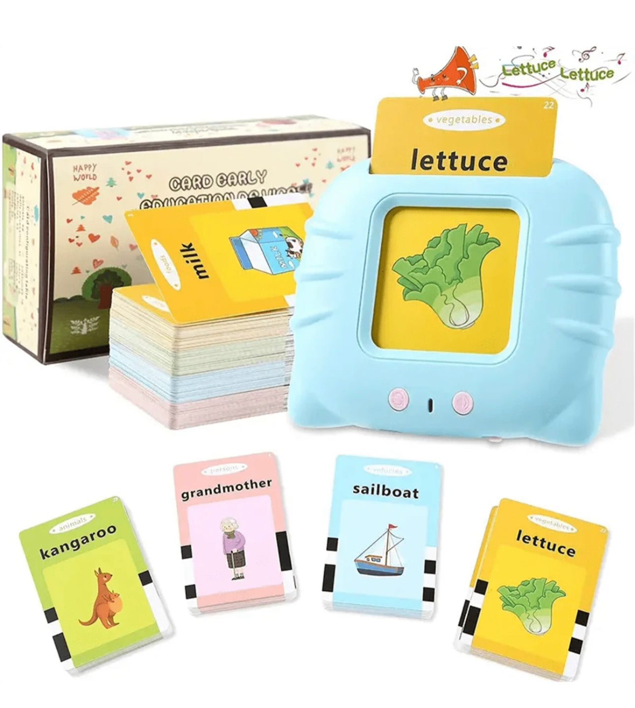Tarjetas didácticas de juguete de aprendizaje.