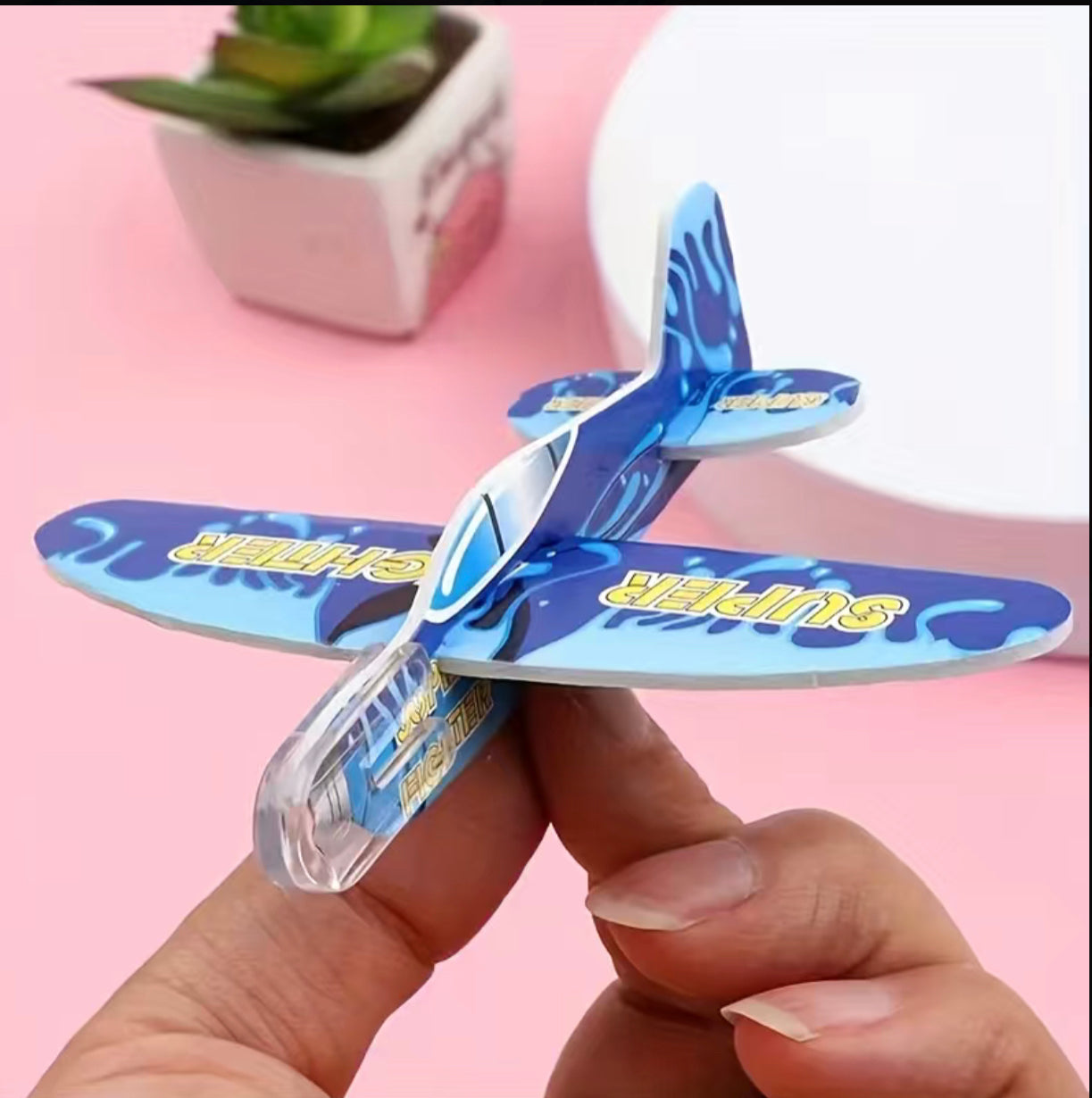 Cartoon Hand Throwing Mini Foam Small Aircraft
