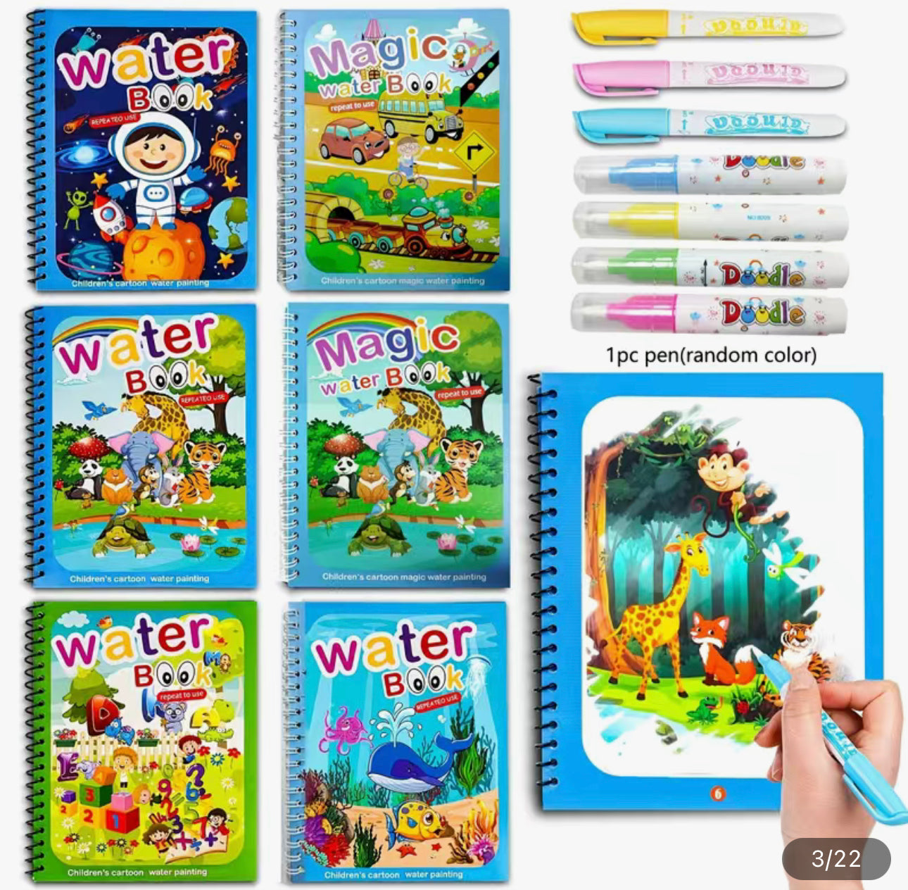 Libro de dibujo de agua mágica