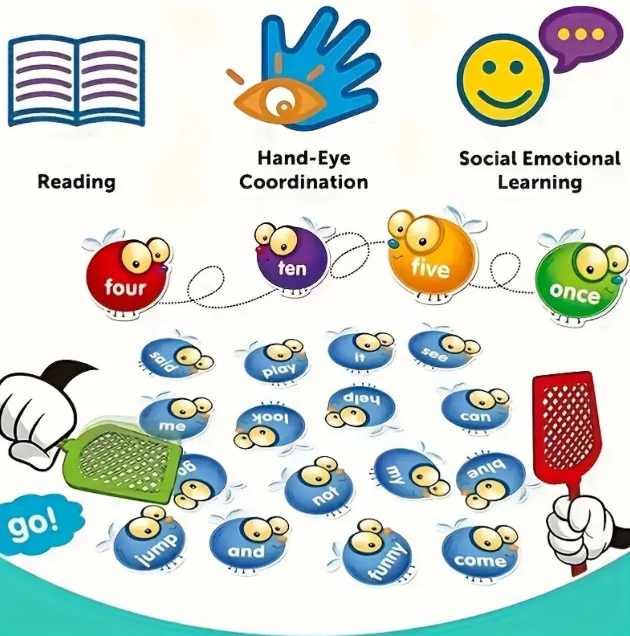 Juguete educativo de palabra a la vista