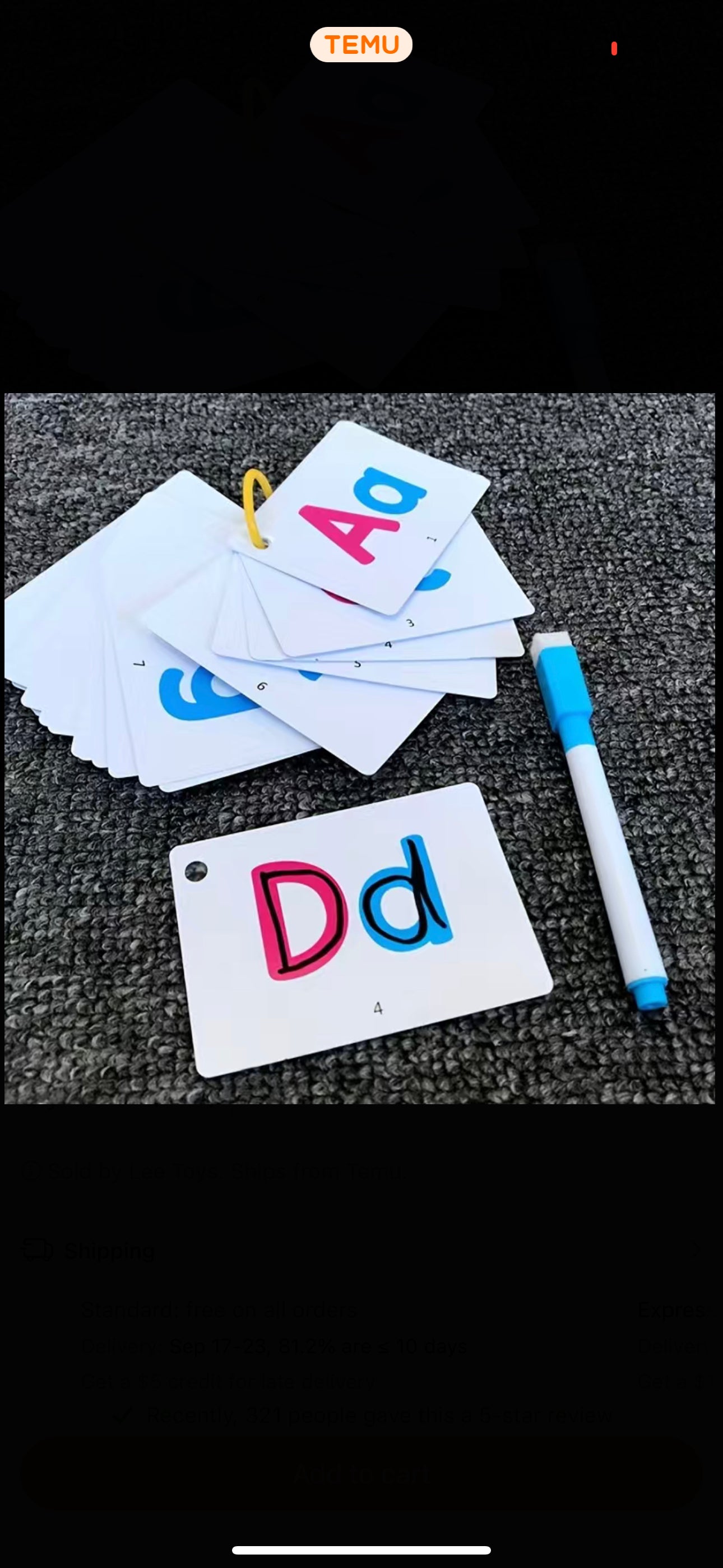 Wipe-able Alphabet Cards