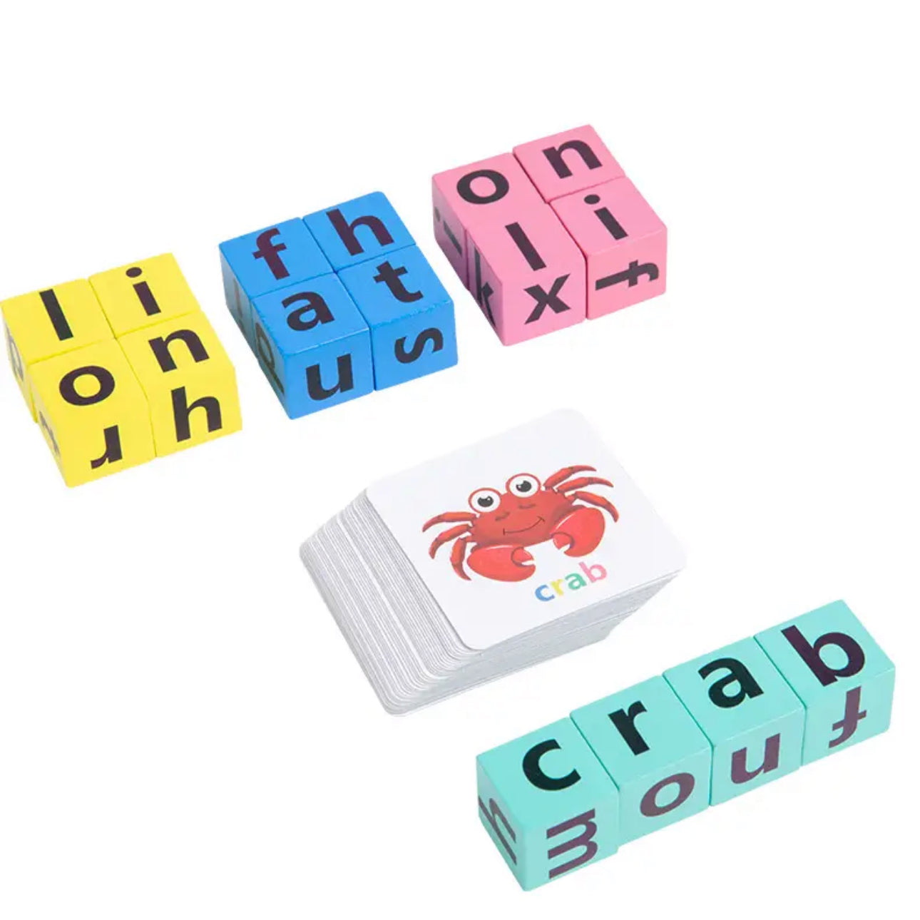 Wooden Reading Building Blocks