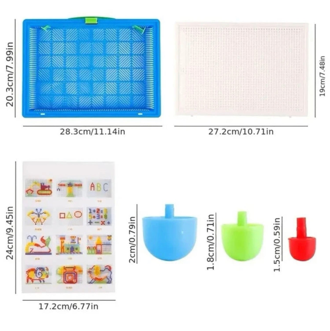1 pieza rompecabezas con tablero de clavos en forma de seta