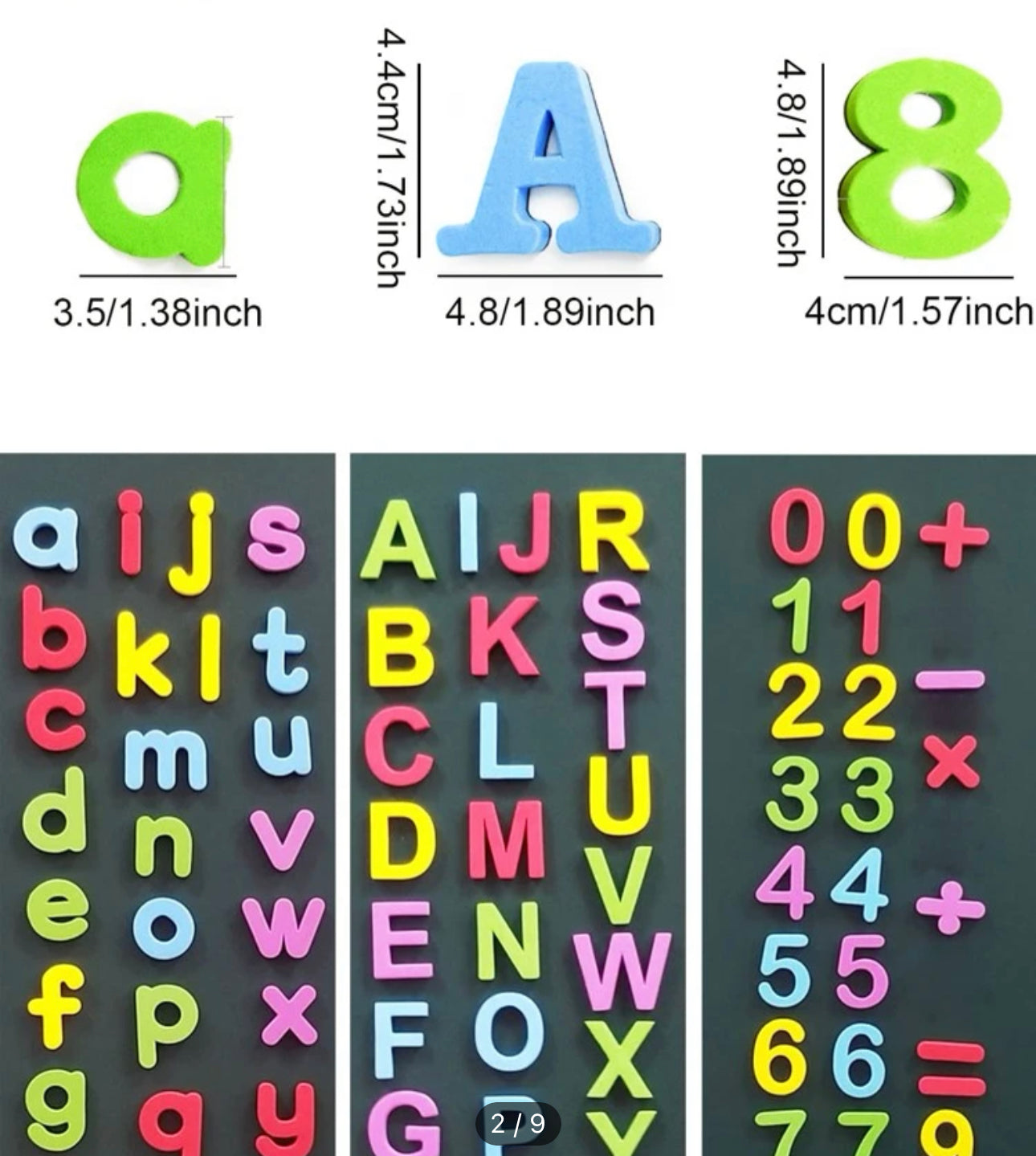 Pegatinas de letras magnéticas