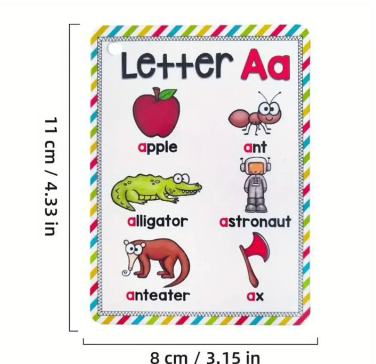 Tarjetas de bolsillo para enseñar el alfabeto
