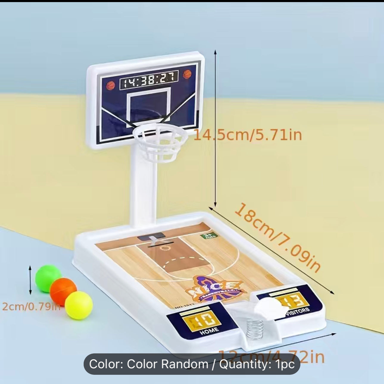 Mini máquina de juego de tiro con soporte de baloncesto