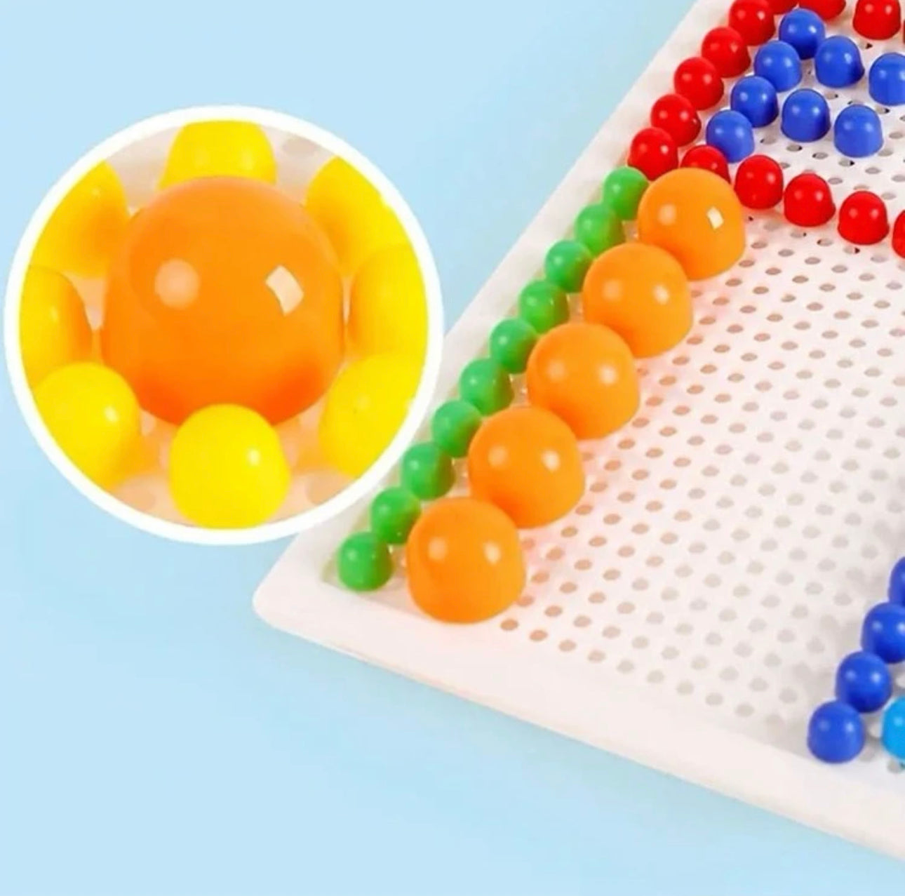 1 pieza rompecabezas con tablero de clavos en forma de seta