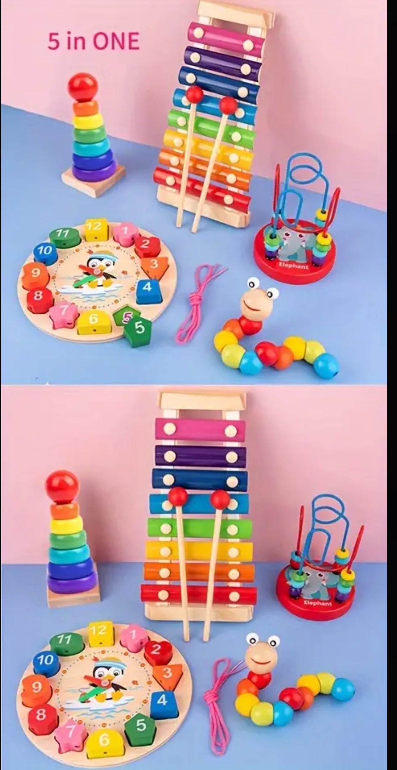 5-in-1 Wooden Set