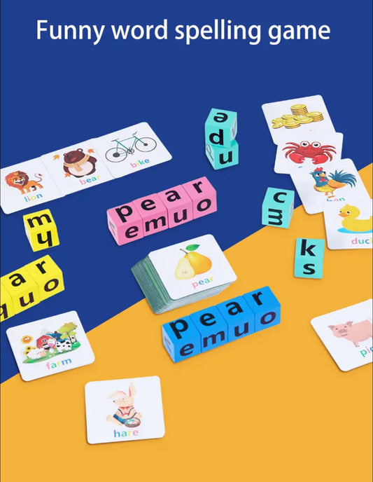 Wooden Reading Building Blocks
