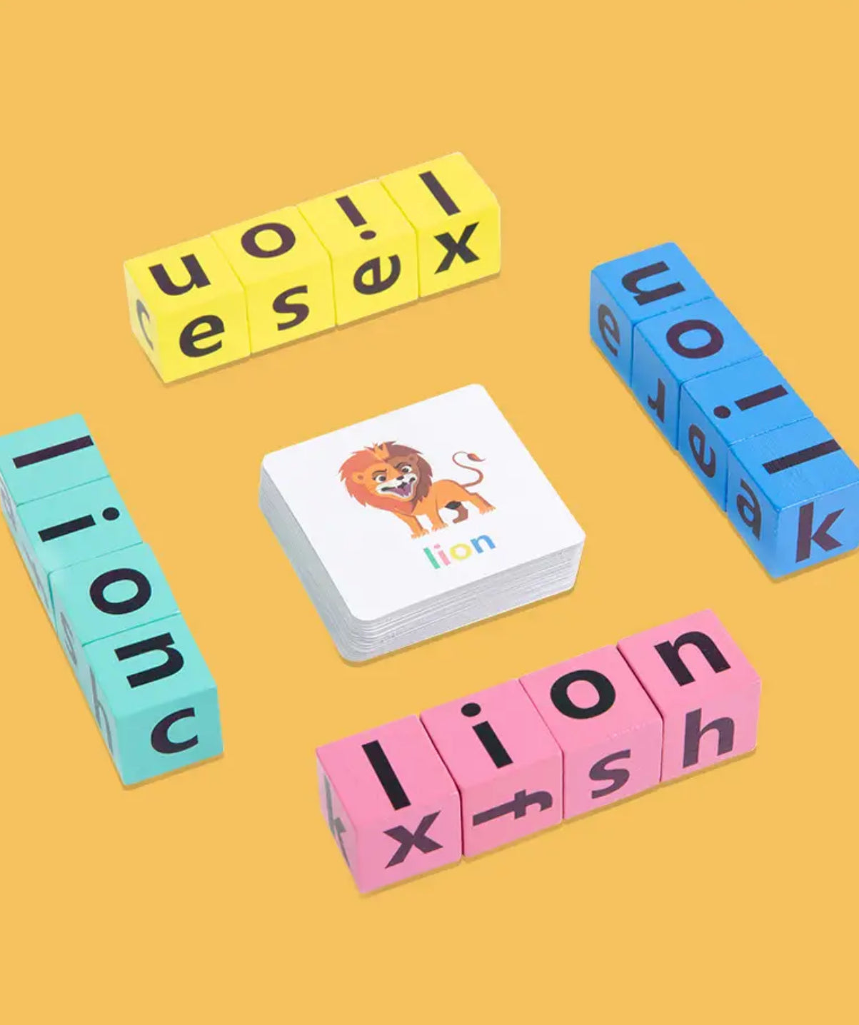 Wooden Reading Building Blocks