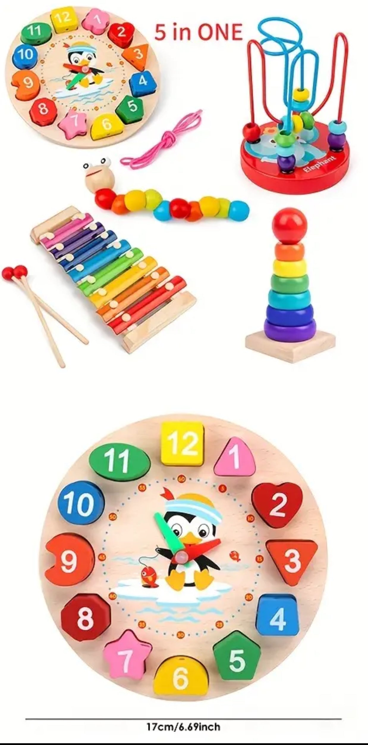5-in-1 Wooden Set