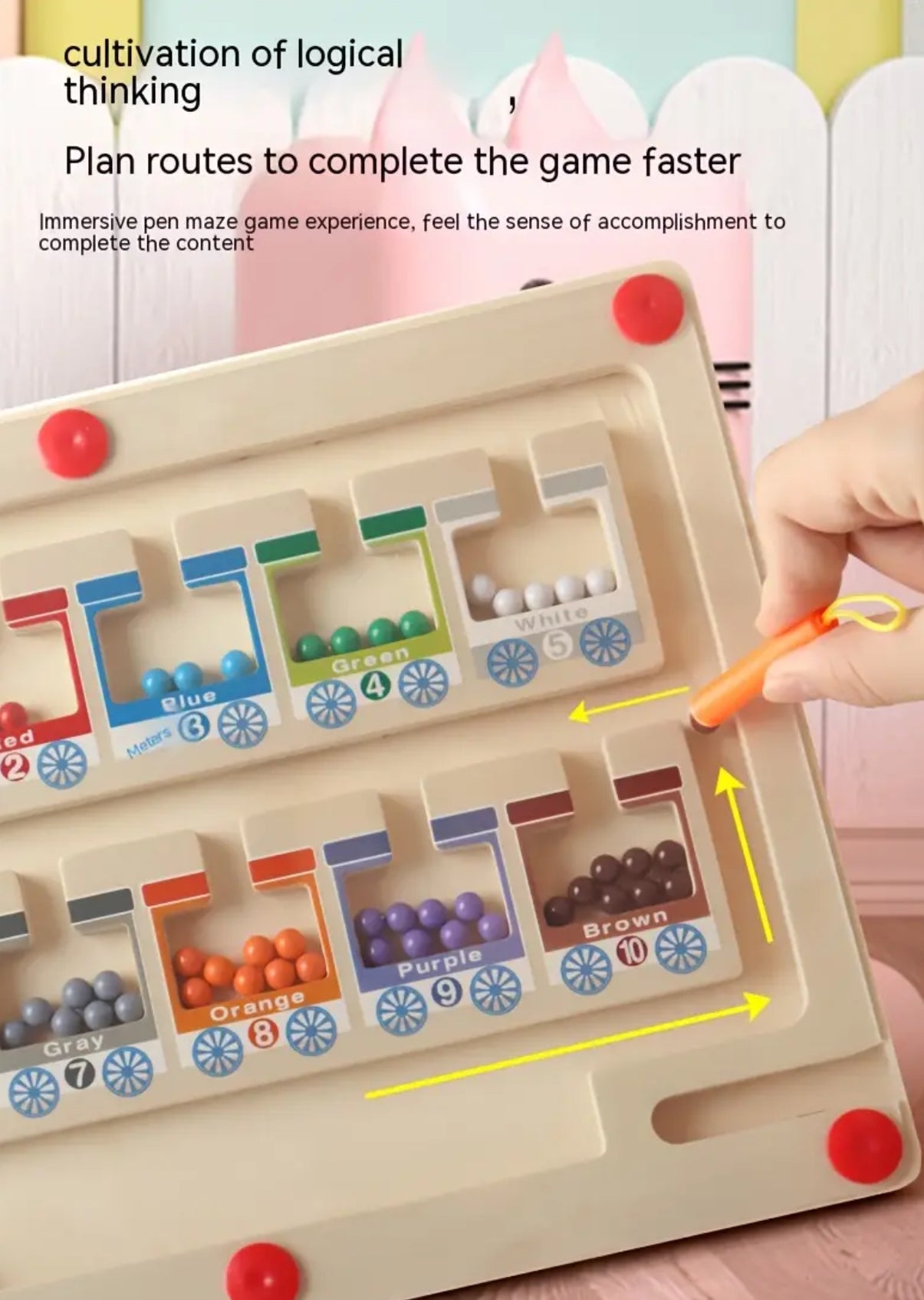 Vibrant Magnetic  Maze Wooden