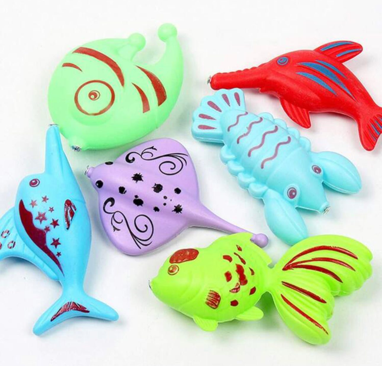 1set 40pcs Fishing Pool Toy Set With Magnetic Fishing Rod