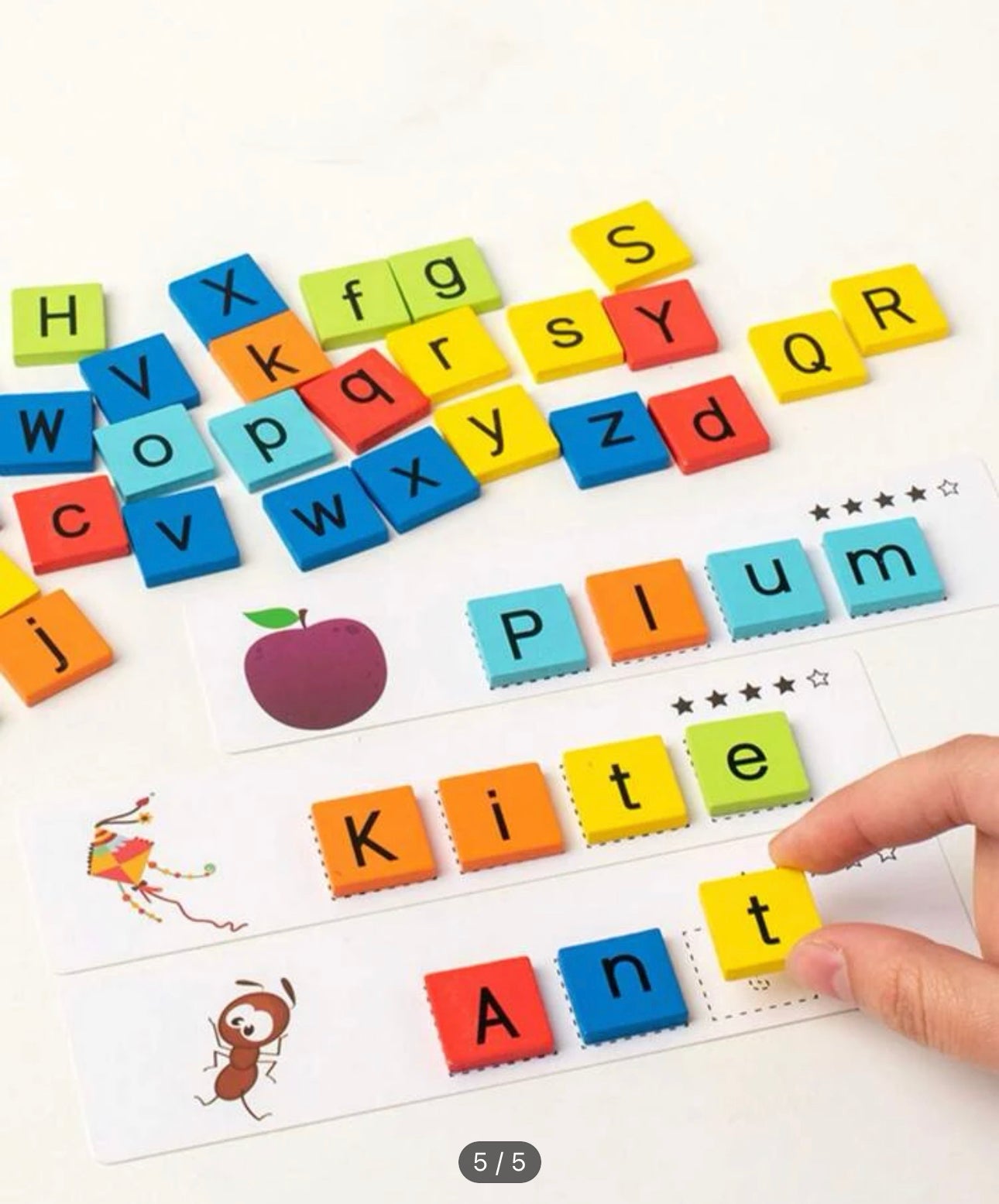 1 pieza juguete educativo de ortografía de palabras para niños