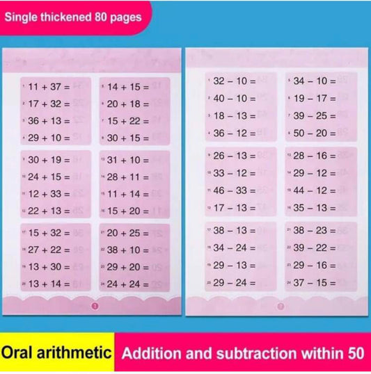 Libro de trabajo de matemáticas