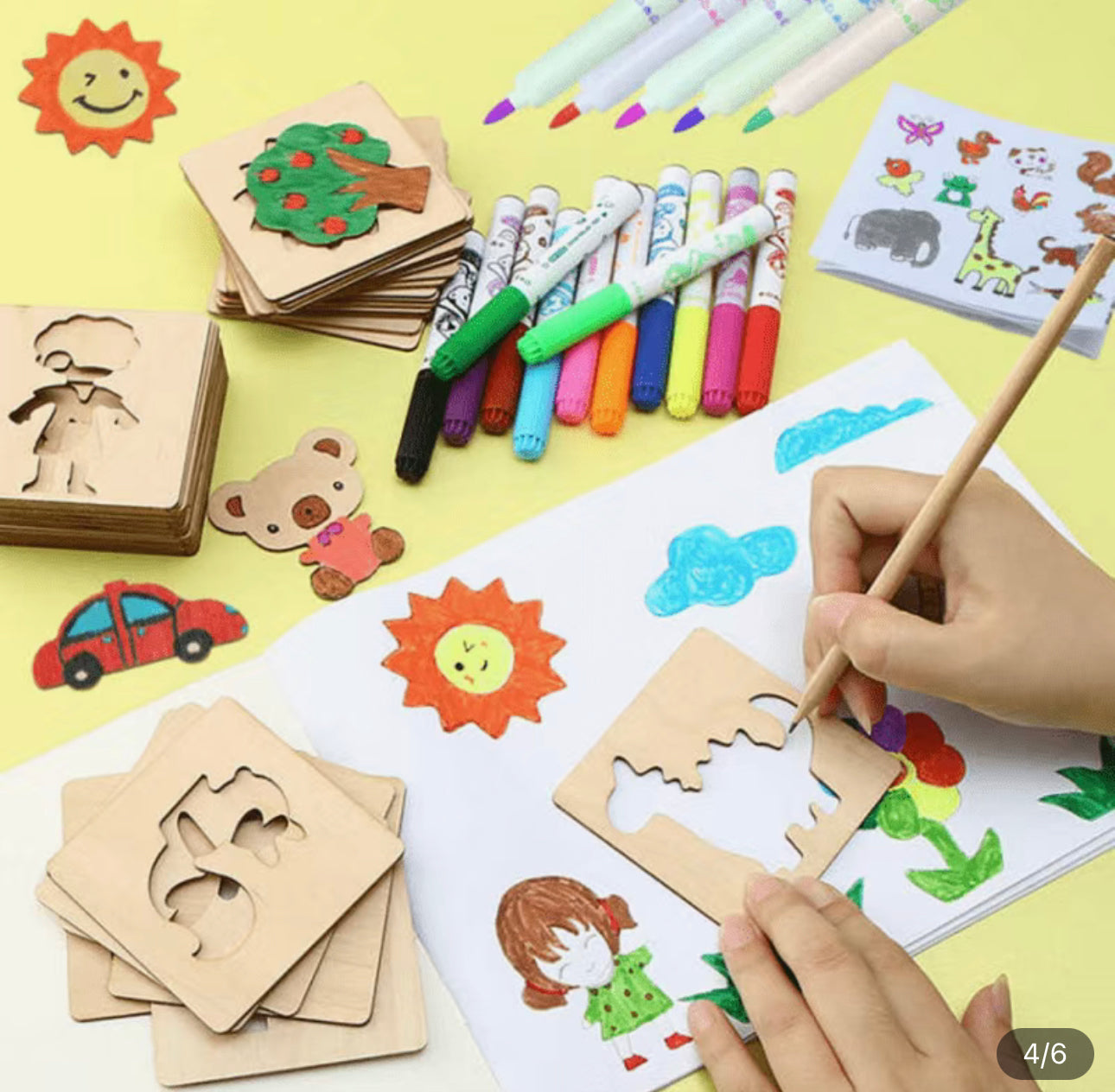 Drawing Toys Wooden DIY Painting Template
