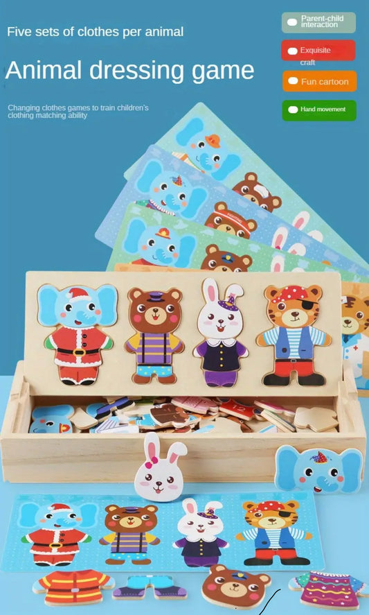 Wooden Animal Dress Up Puzzle