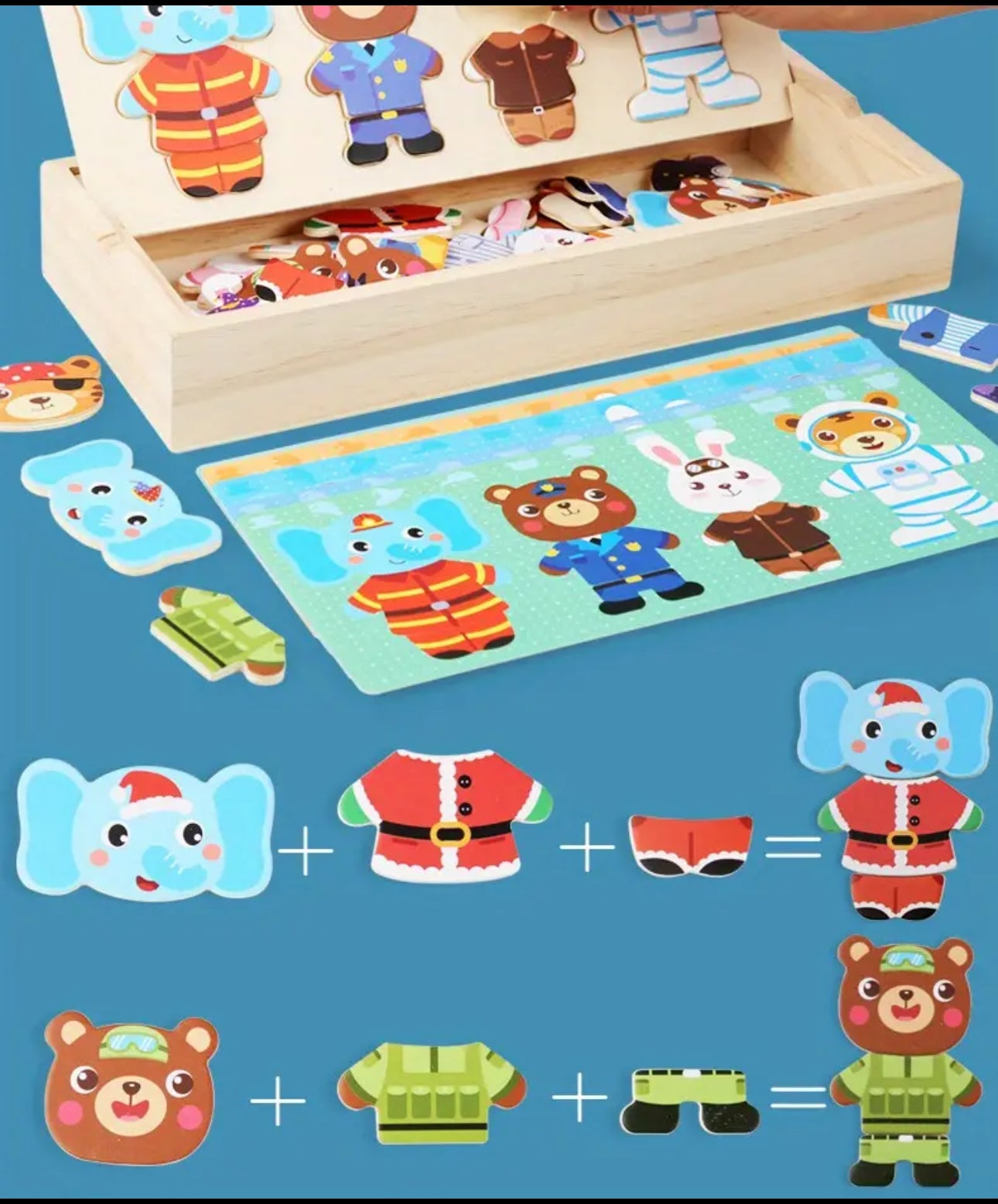 Wooden Animal Dress Up Puzzle