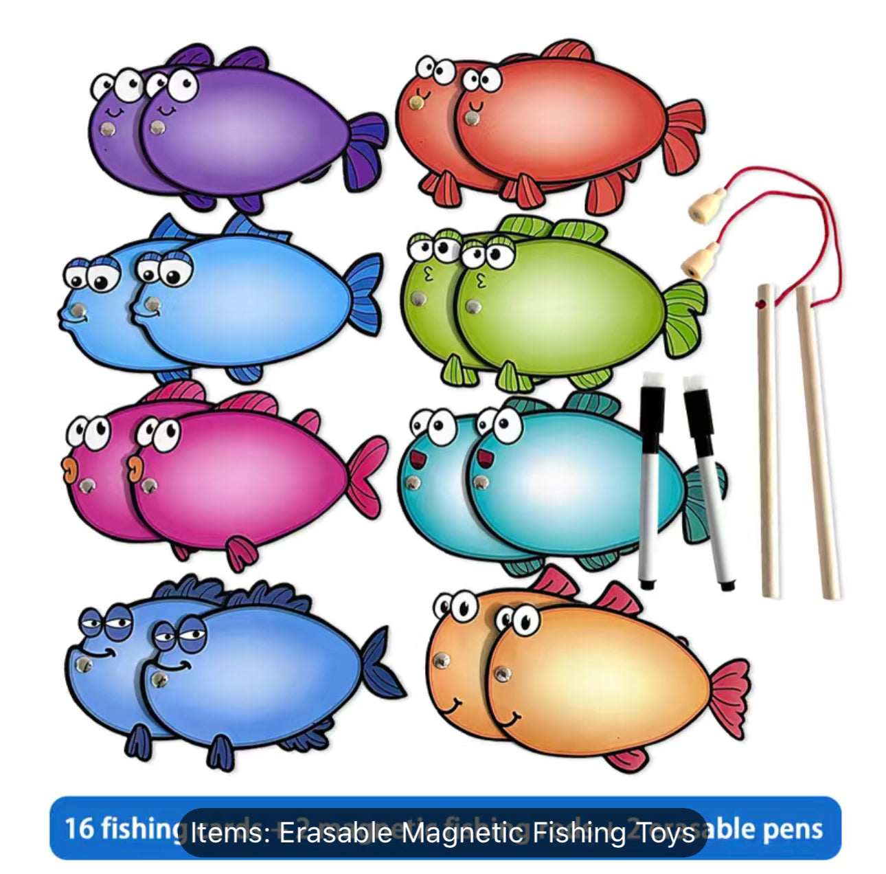 Erasable Magnetic Fishing Toys
