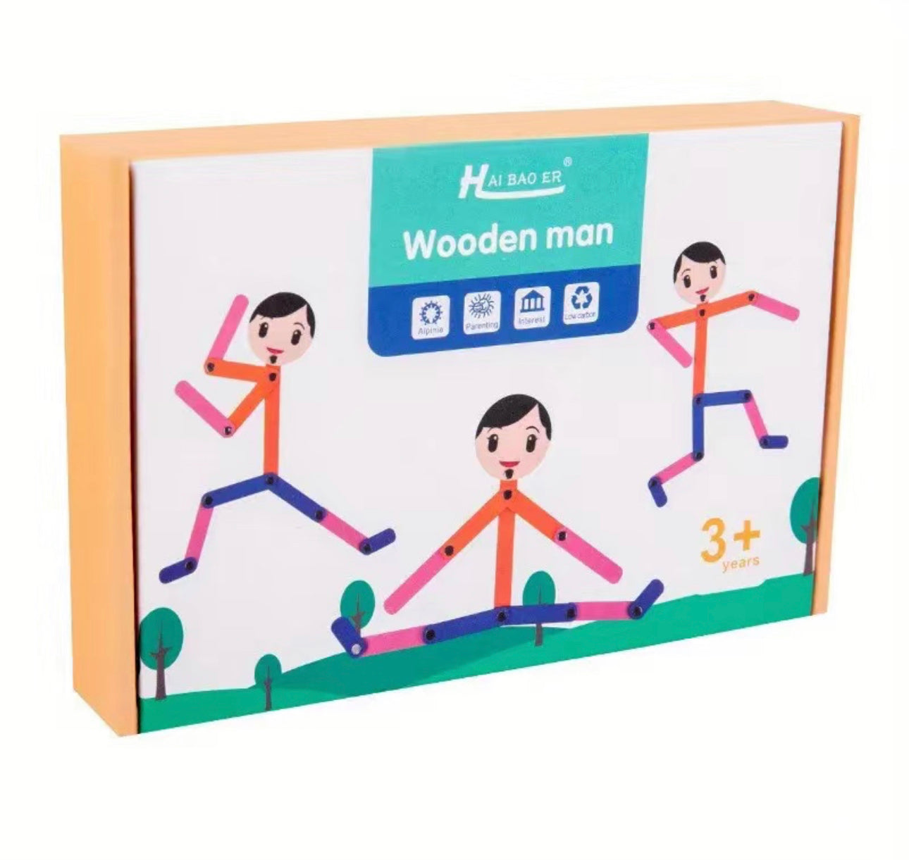 Wooden Puzzles: Body Actions Cards Matching Game