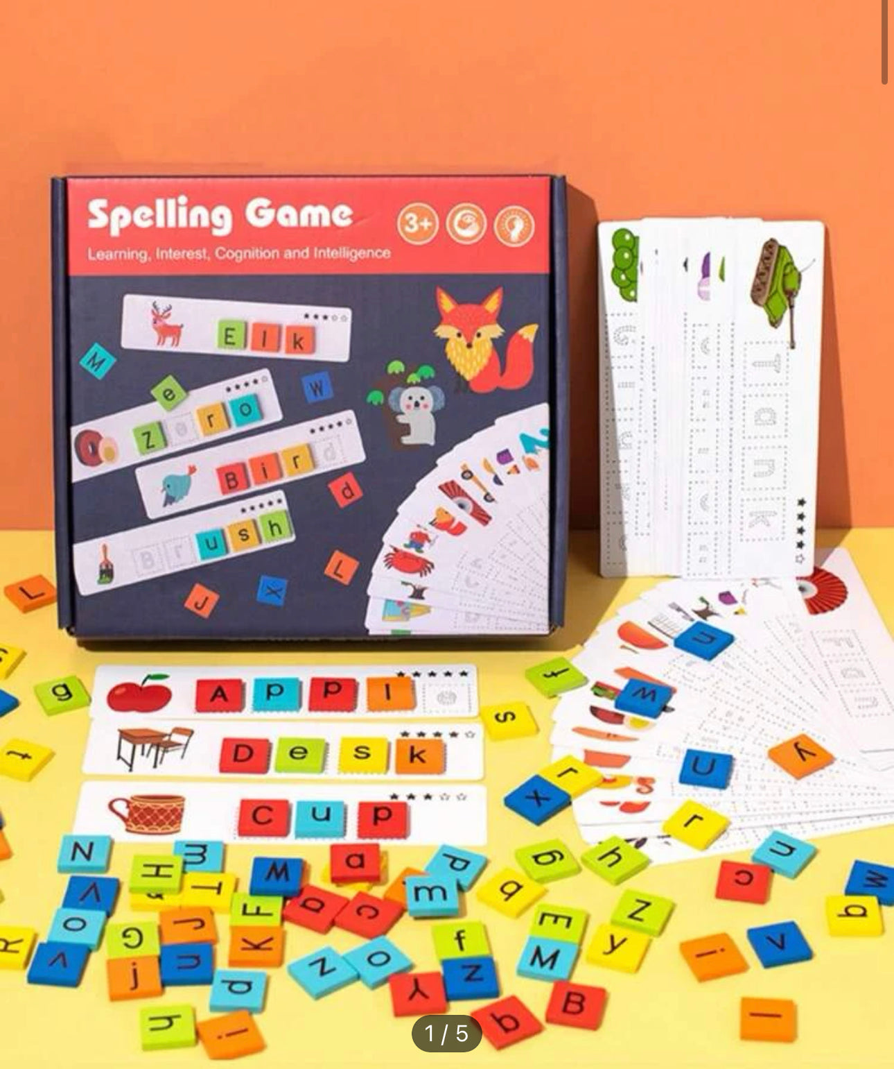 1 pieza juguete educativo de ortografía de palabras para niños