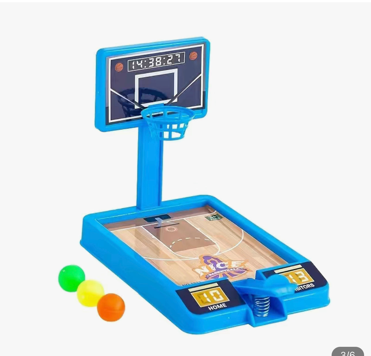 Mini máquina de juego de tiro con soporte de baloncesto